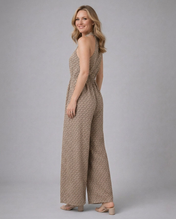 Daisy | High Neck Jumpsuit with Wide Legs