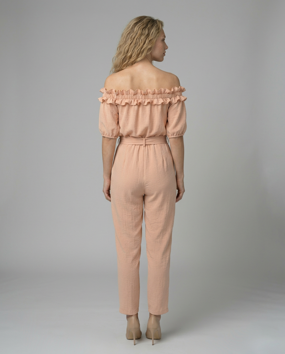 Jessie | Off-Shoulder Jumpsuit with Waist Tie