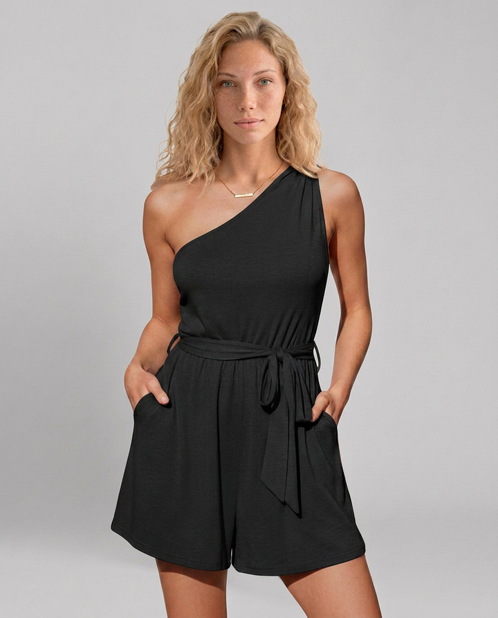 Anita | One-Shoulder Jumpsuit with Side Pockets