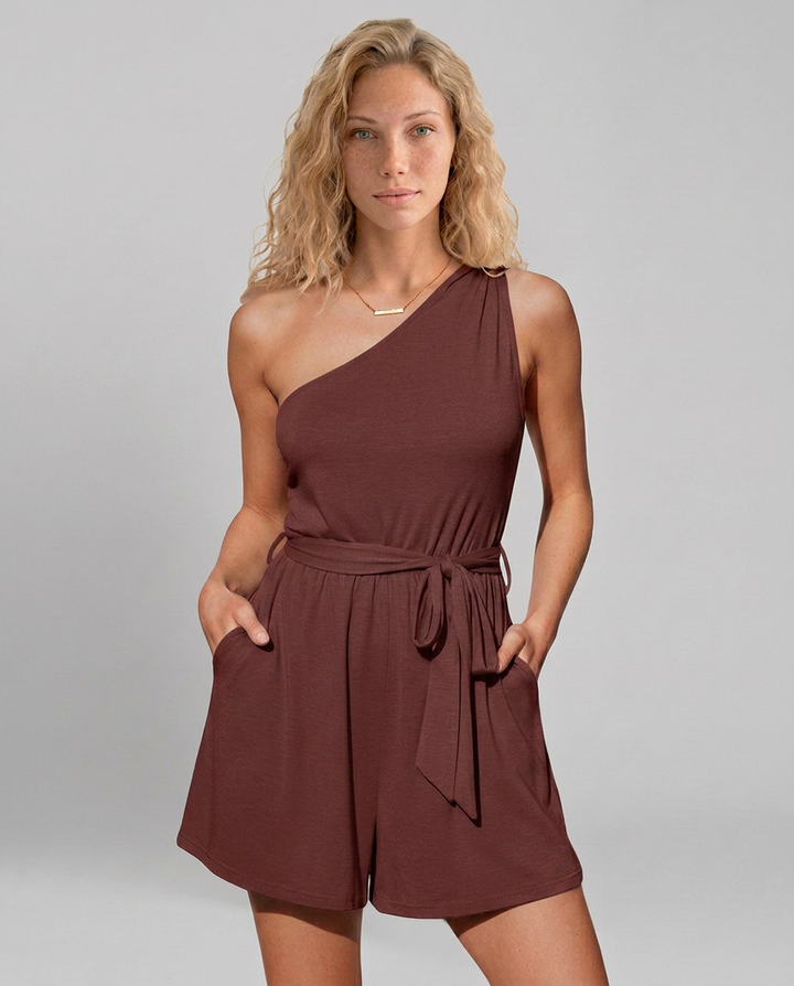 Anita | One-Shoulder Jumpsuit with Side Pockets