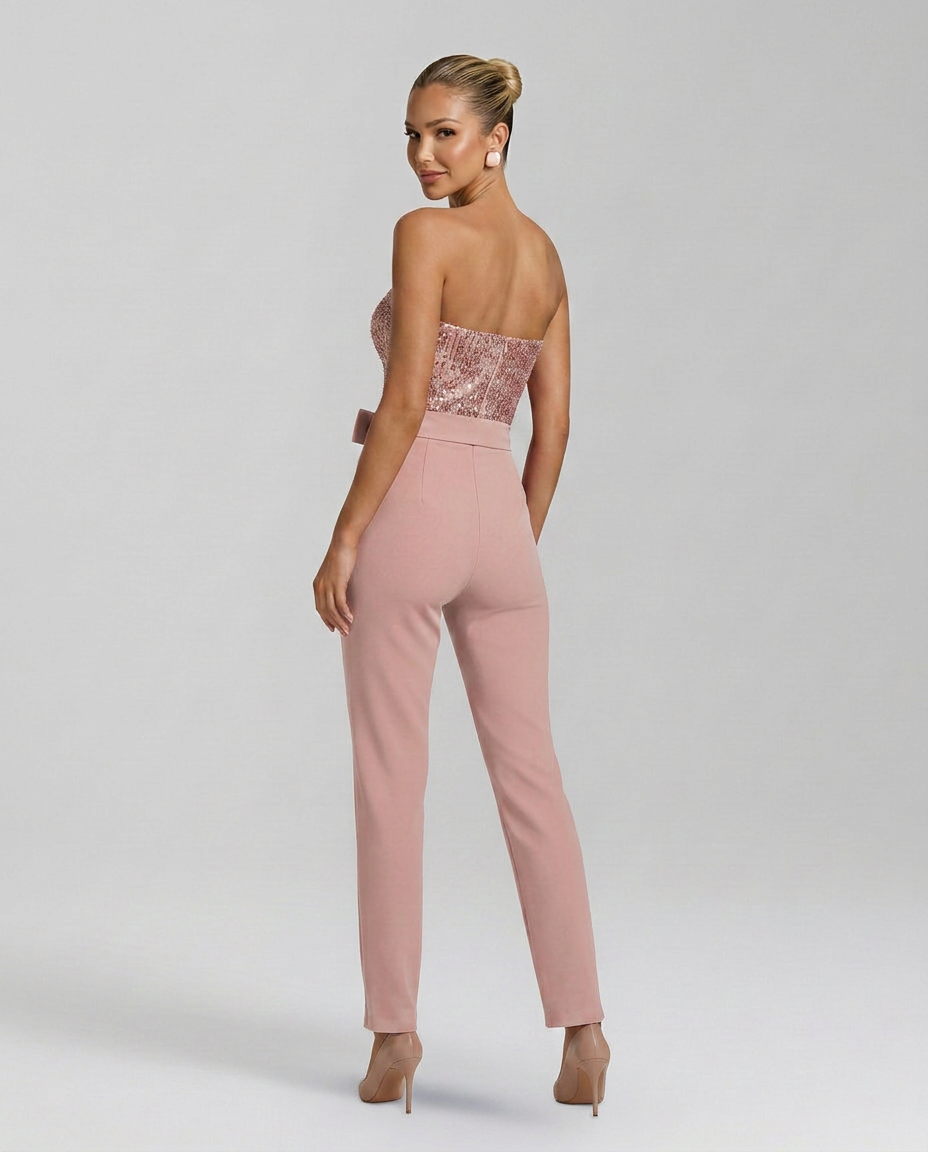 Zelma | One-Shoulder Jumpsuit with Tied Waist