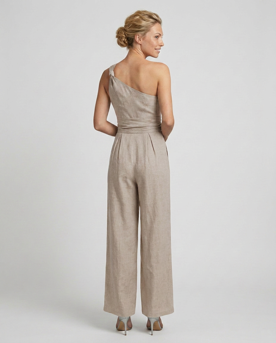 Erika | One-Shoulder Jumpsuit with Wide Legs