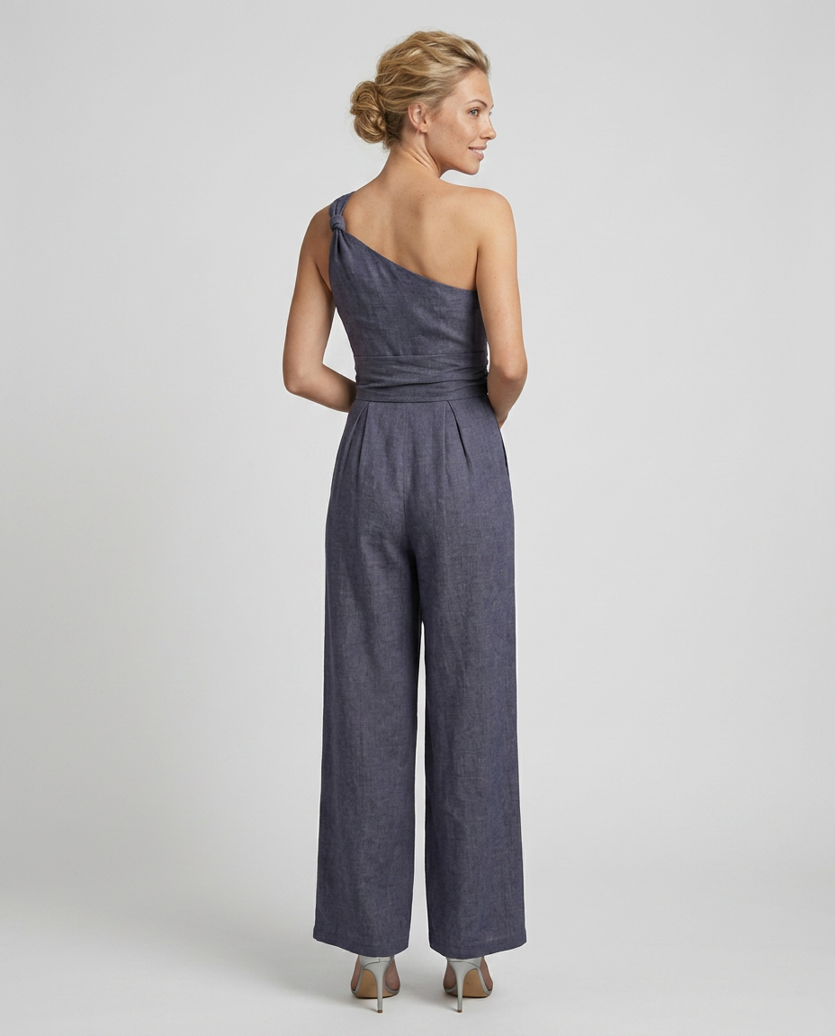 Erika | One-Shoulder Jumpsuit with Wide Legs