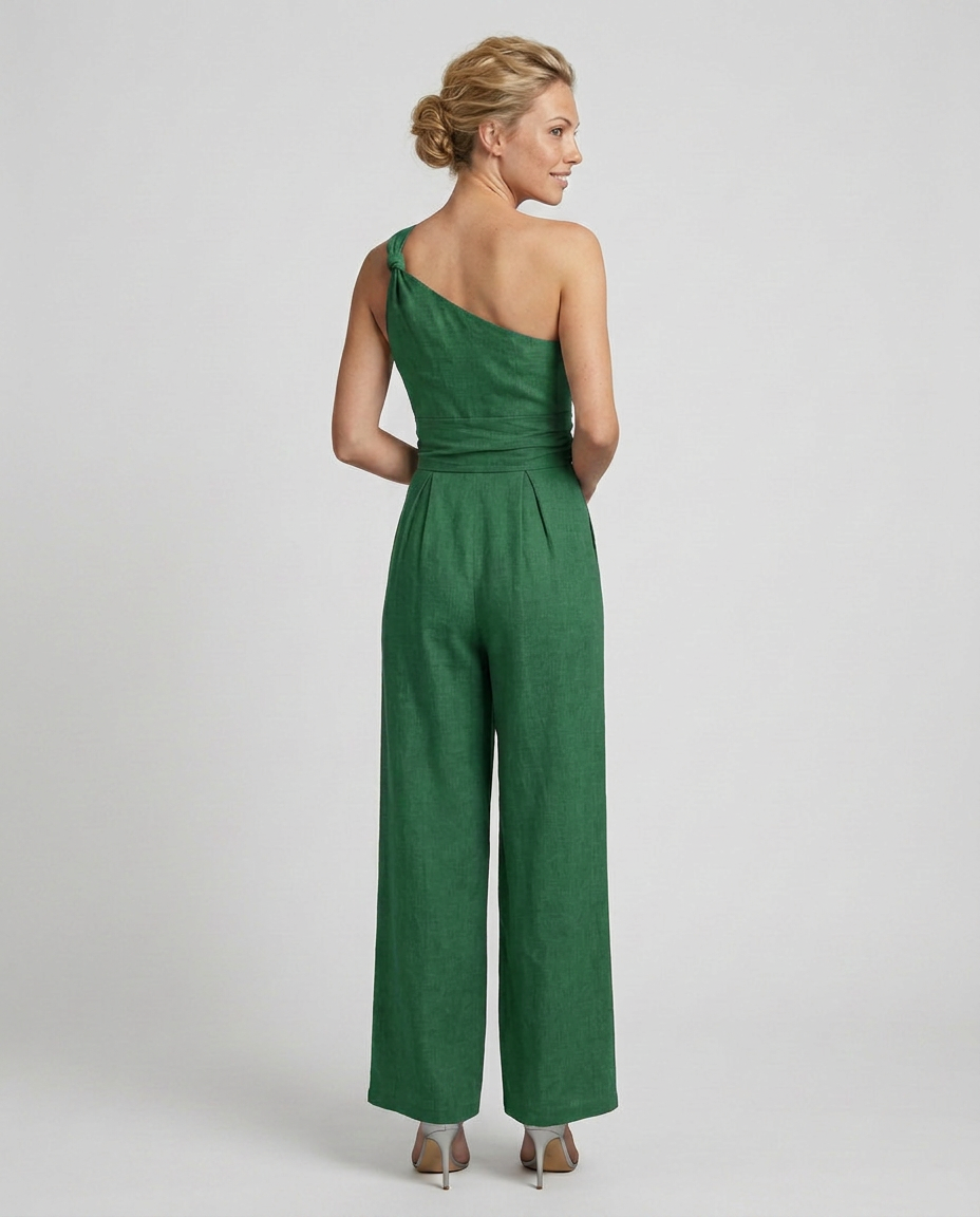 Erika | One-Shoulder Jumpsuit with Wide Legs