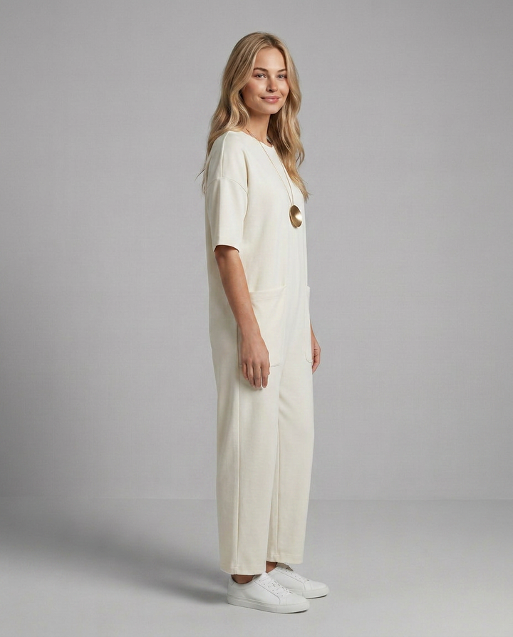 Nadine | Wide Leg Jumpsuit with Round Neck