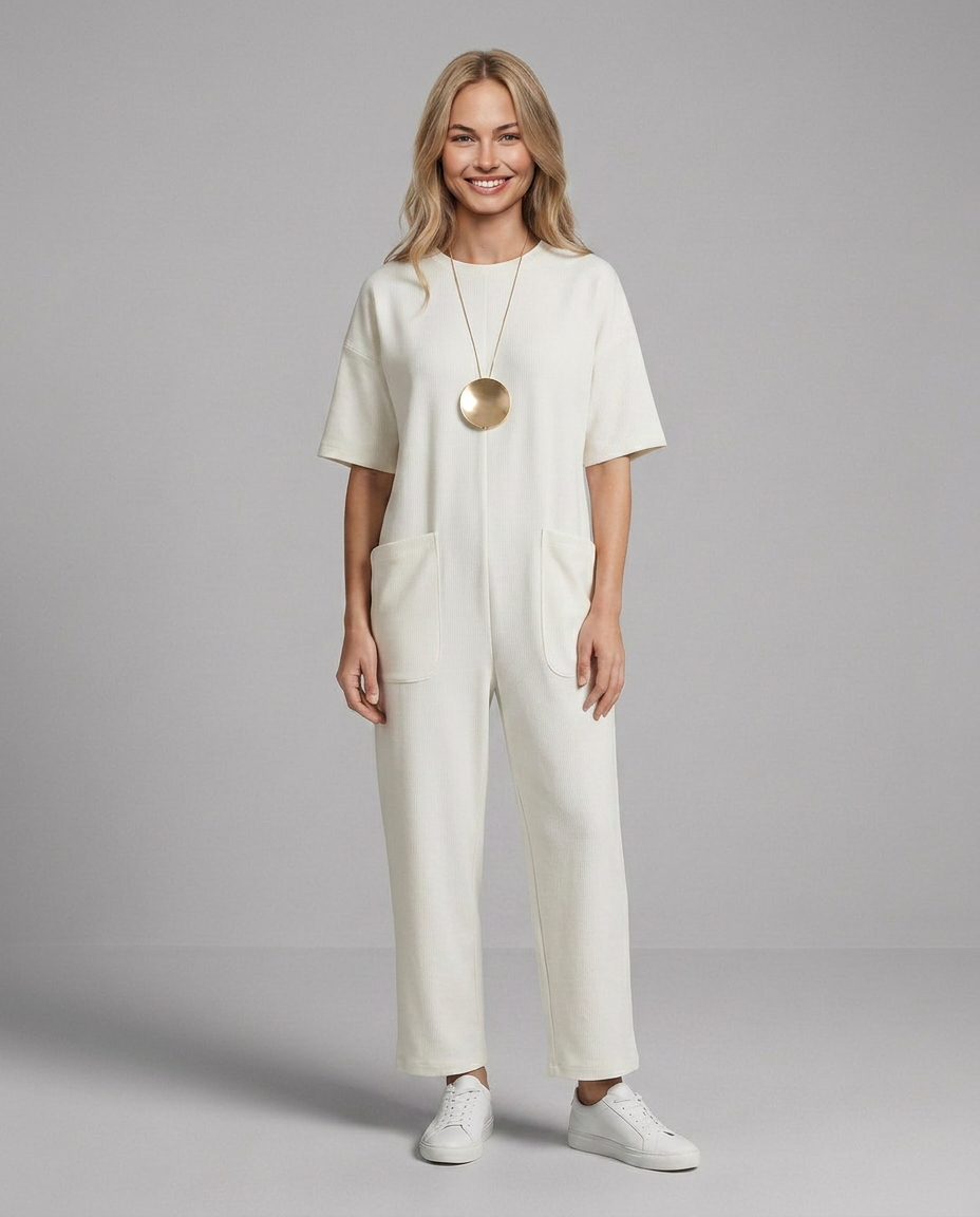 Nadine | Wide Leg Jumpsuit with Round Neck