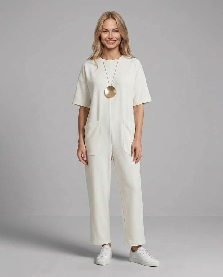 Nadine | Wide Leg Jumpsuit with Round Neck