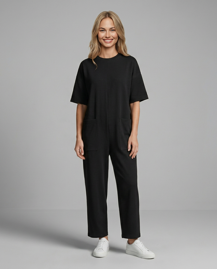 Nadine | Wide Leg Jumpsuit with Round Neck