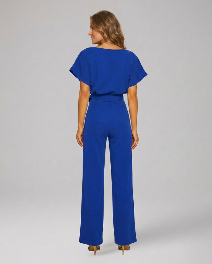 Vivian | Wide Leg Jumpsuit with Waist Tie