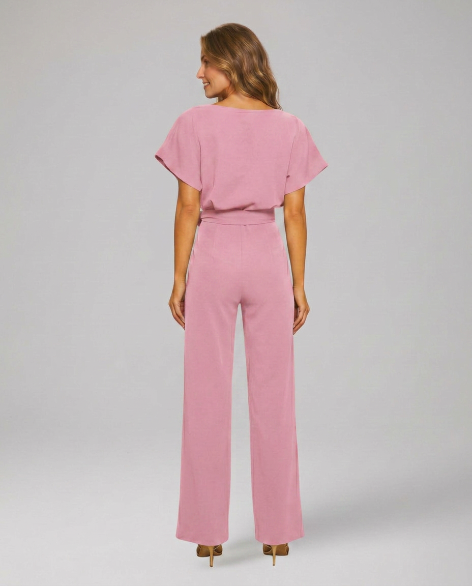 Vivian | Wide Leg Jumpsuit with Waist Tie