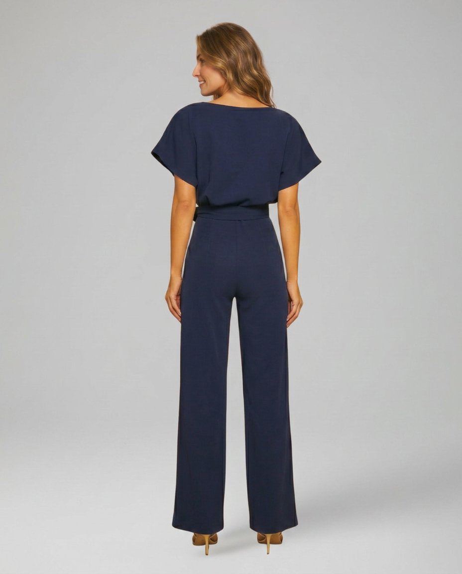 Vivian | Wide Leg Jumpsuit with Waist Tie