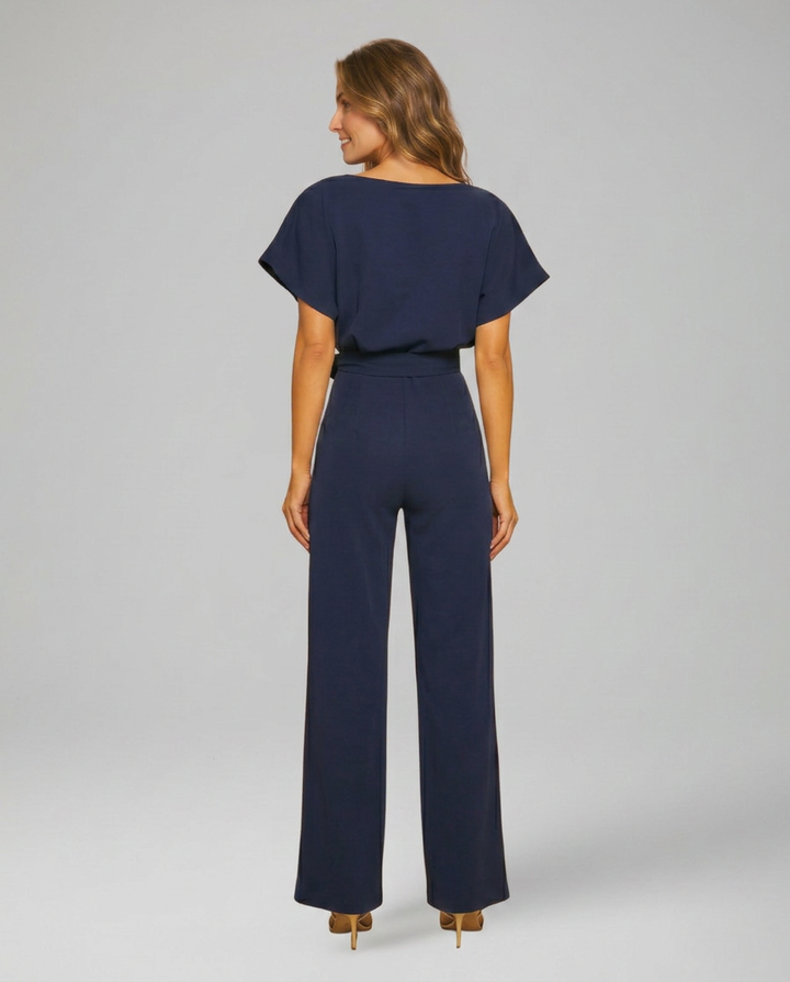 Vivian | Wide Leg Jumpsuit with Waist Tie