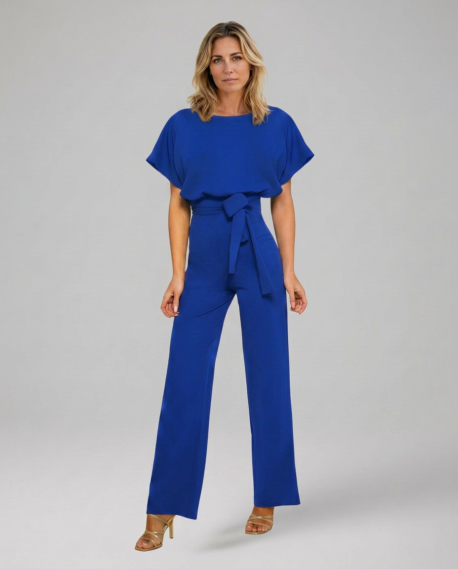 Vivian | Wide Leg Jumpsuit with Waist Tie