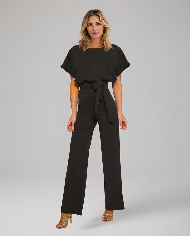 Vivian | Wide Leg Jumpsuit with Waist Tie