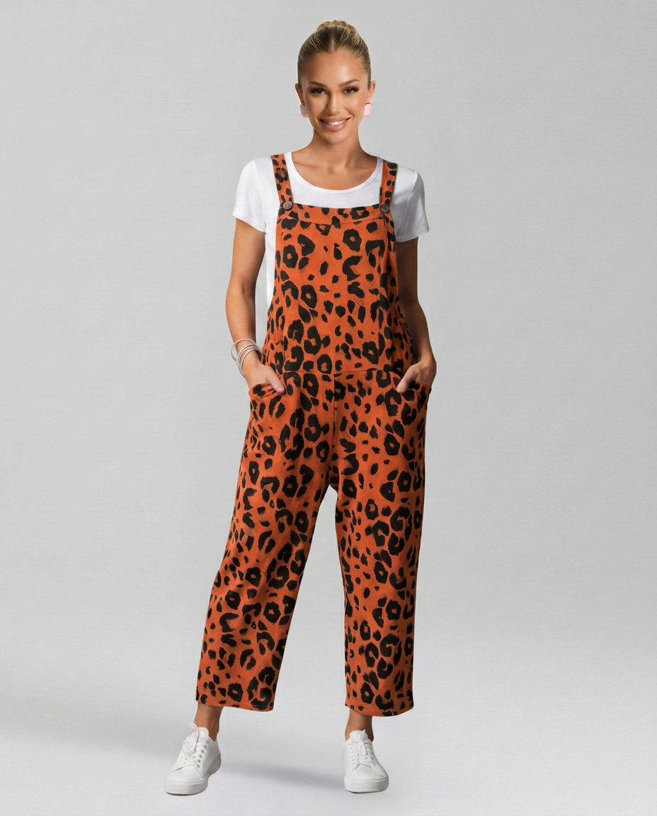 Angelica | Printed Jumpsuit with Scoop Neckline