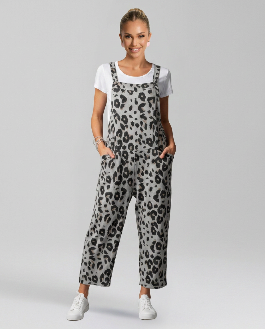 Angelica | Printed Jumpsuit with Scoop Neckline
