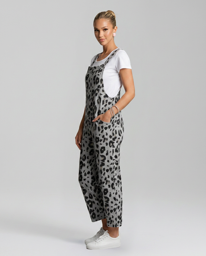 Angelica | Printed Jumpsuit with Scoop Neckline