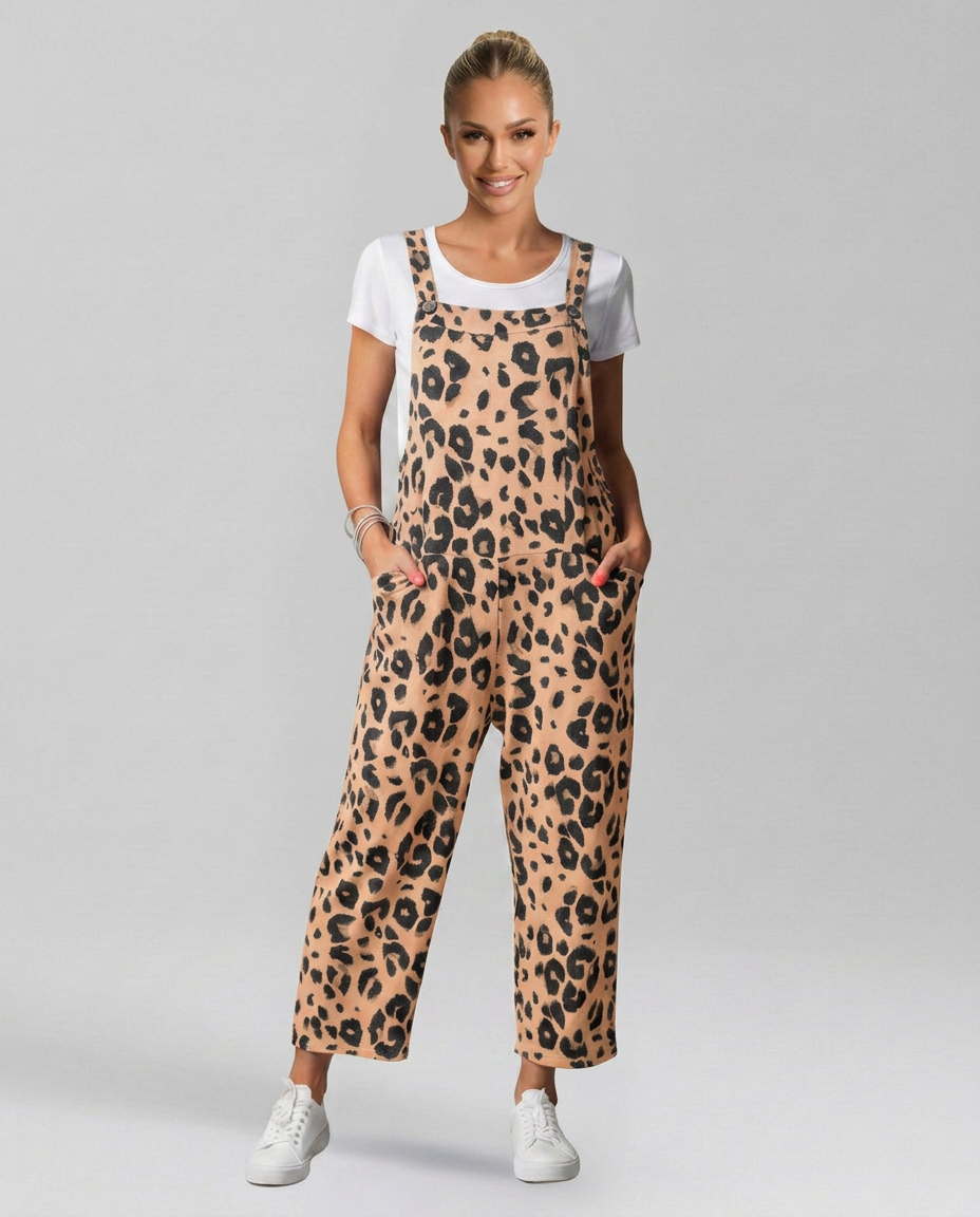 Angelica | Printed Jumpsuit with Scoop Neckline