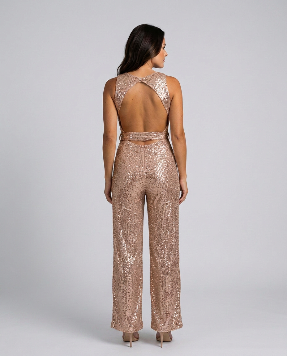 Sheila | Sequin Jumpsuit with Straight Legs