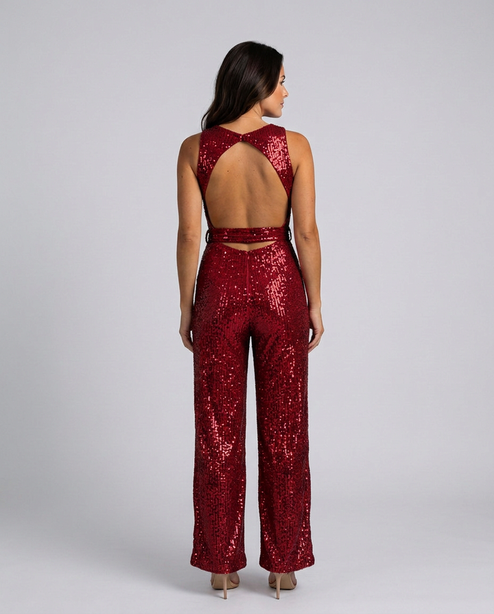 Sheila | Sequin Jumpsuit with Straight Legs