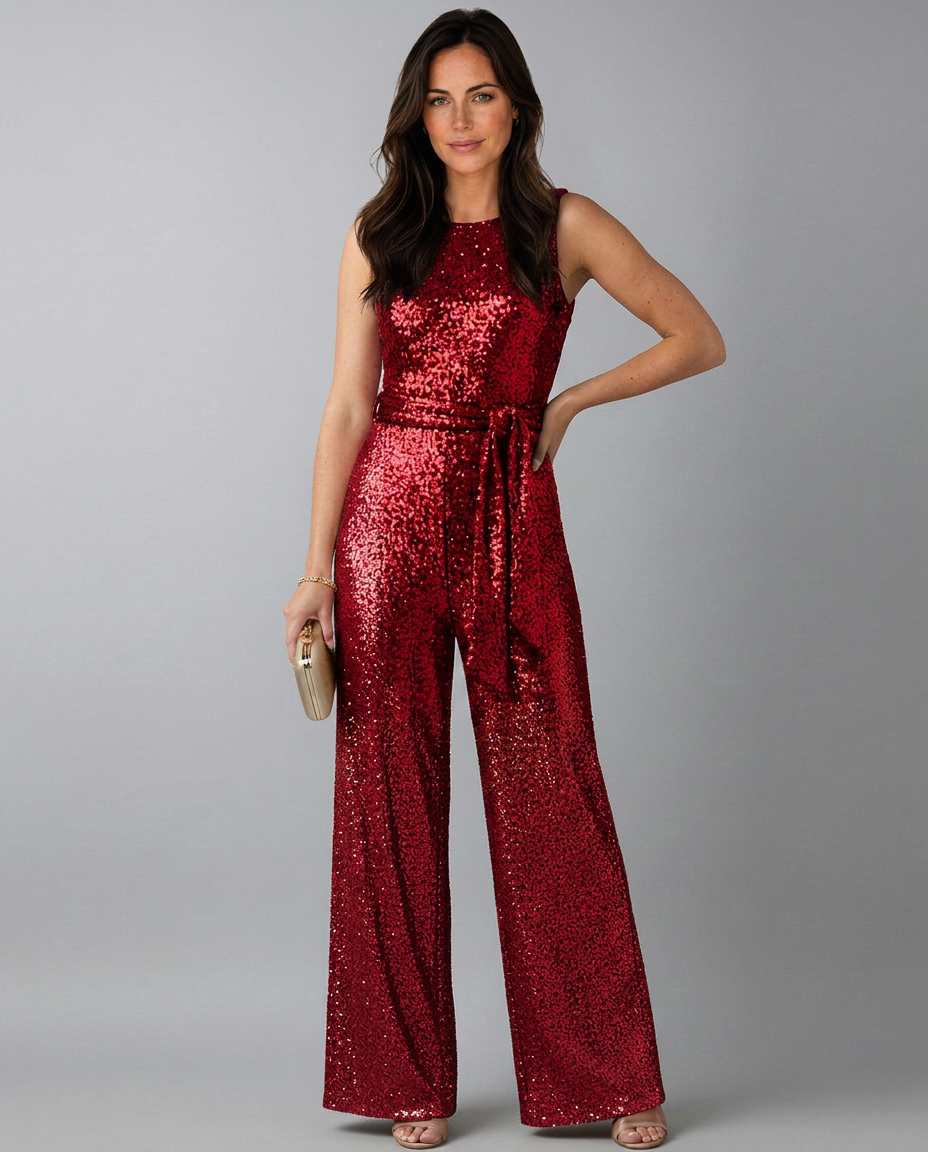 Sheila | Sequin Jumpsuit with Straight Legs