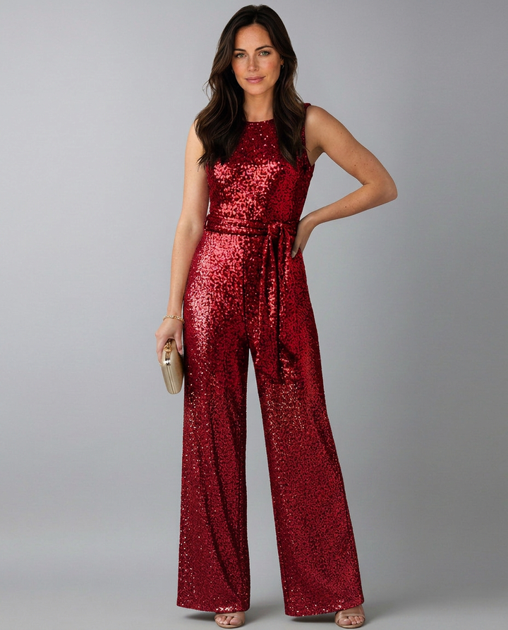 Sheila | Sequin Jumpsuit with Straight Legs