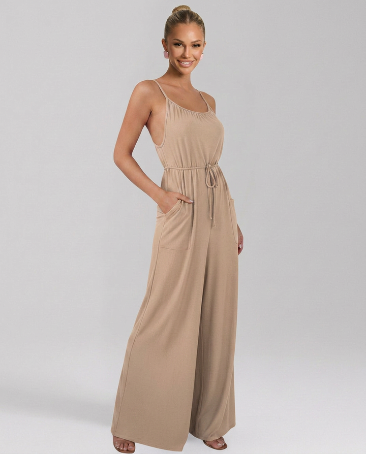 Myrna | Wide Leg Jumpsuit with Drawstring Waist
