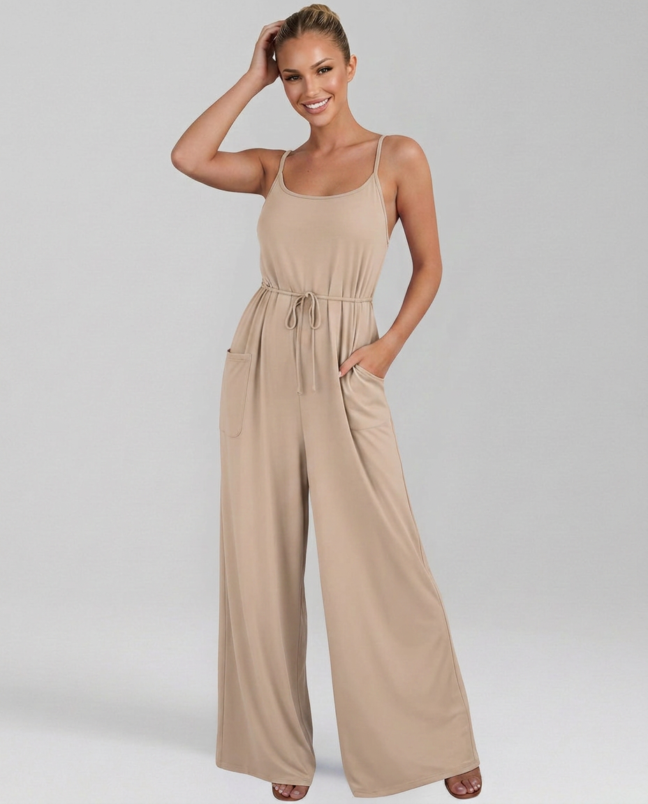 Myrna | Wide Leg Jumpsuit with Drawstring Waist