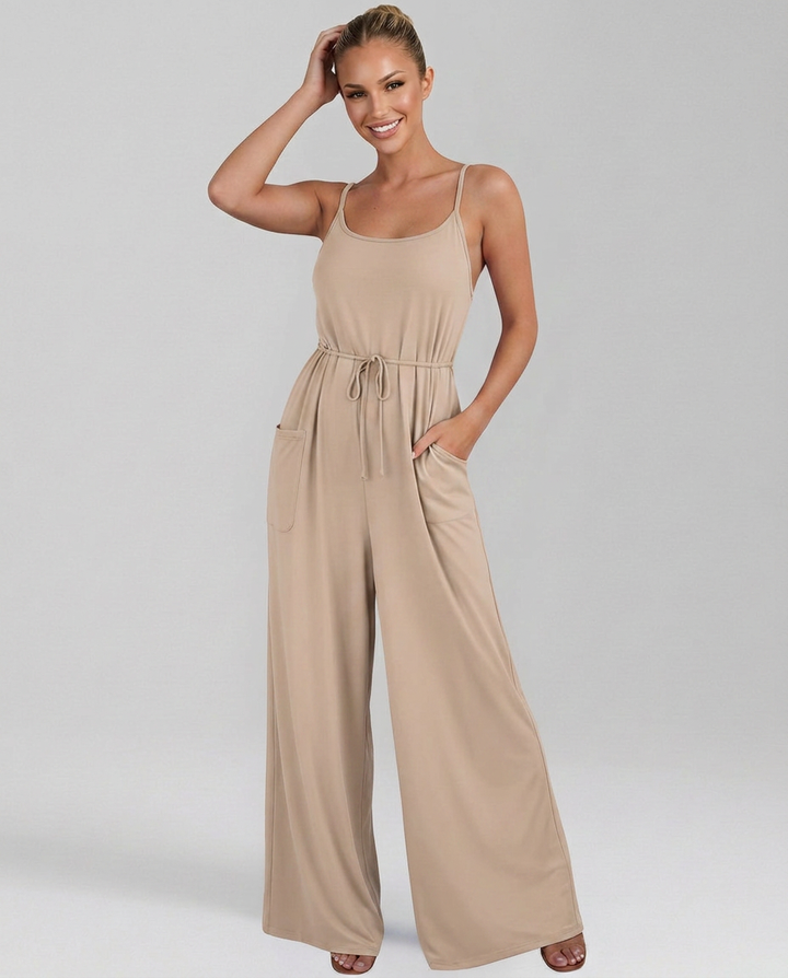 Myrna | Wide Leg Jumpsuit with Drawstring Waist
