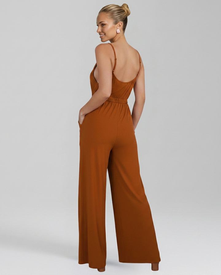 Myrna | Wide Leg Jumpsuit with Drawstring Waist