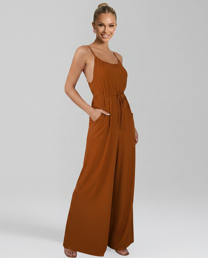 Myrna | Wide Leg Jumpsuit with Drawstring Waist