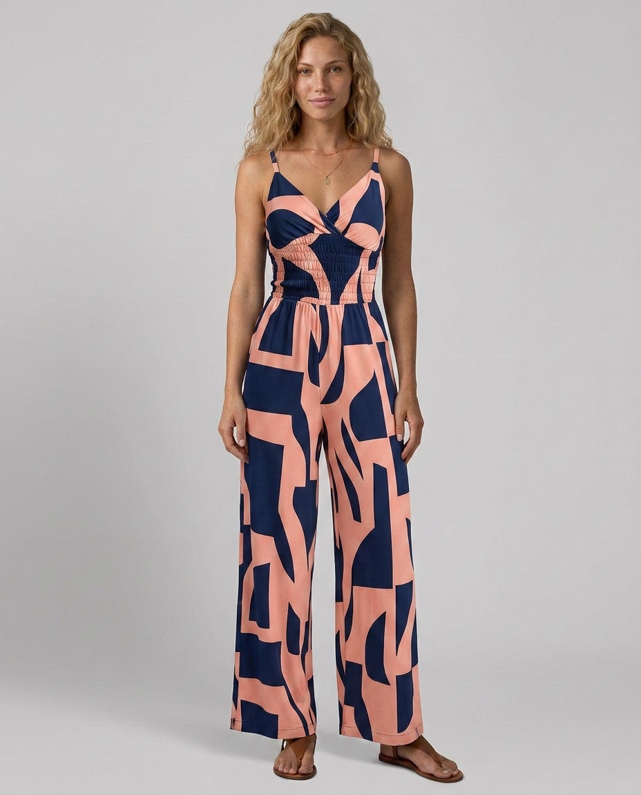 Natalia | Spaghetti Strap Jumpsuit with Wide Legs