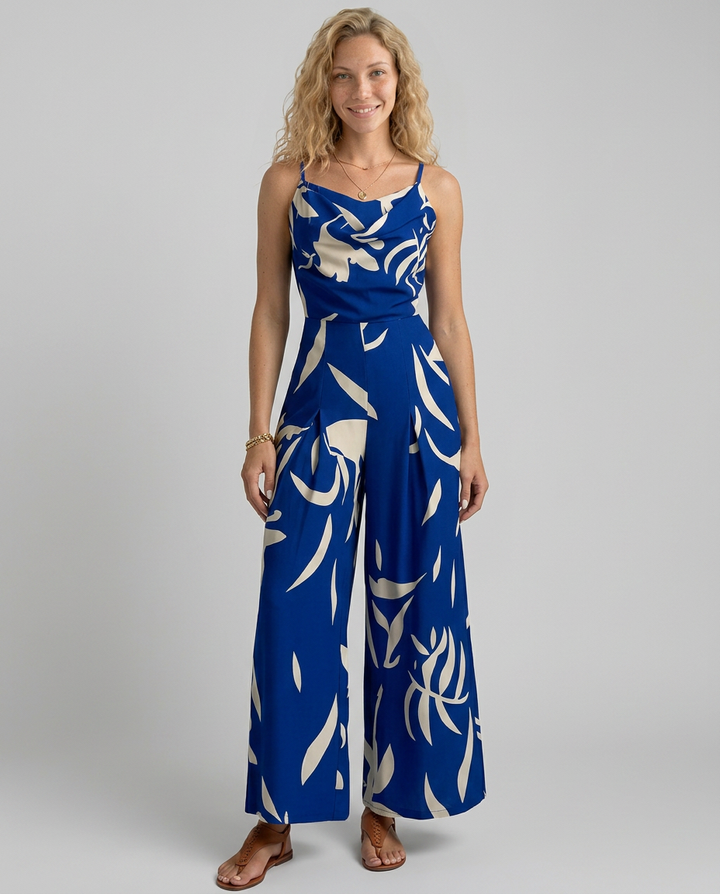 Natalia | Spaghetti Strap Jumpsuit with Wide Legs