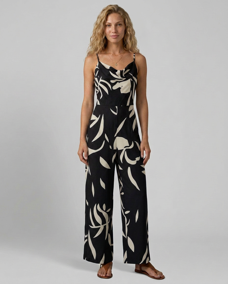 Natalia | Spaghetti Strap Jumpsuit with Wide Legs