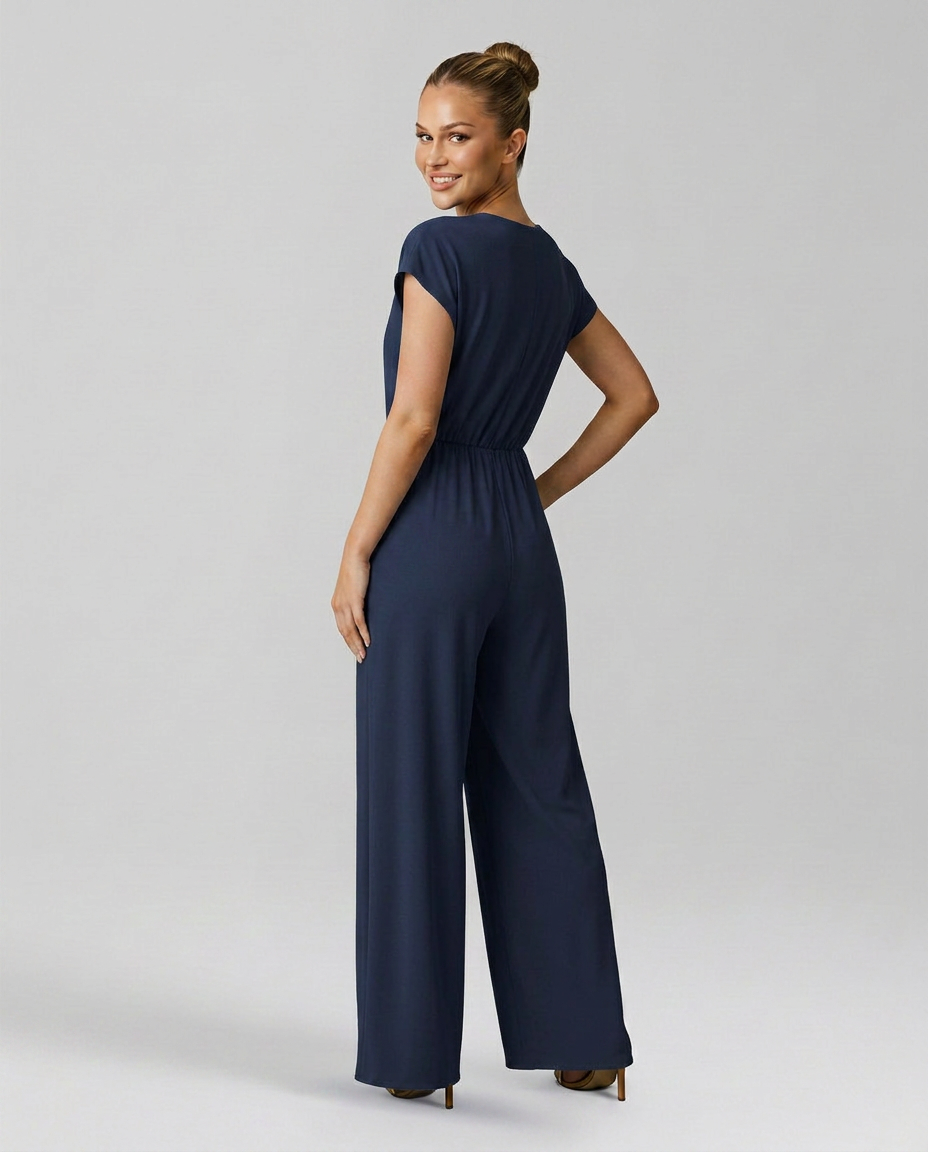Erna | V-Neck Jumpsuit with Tied Waist