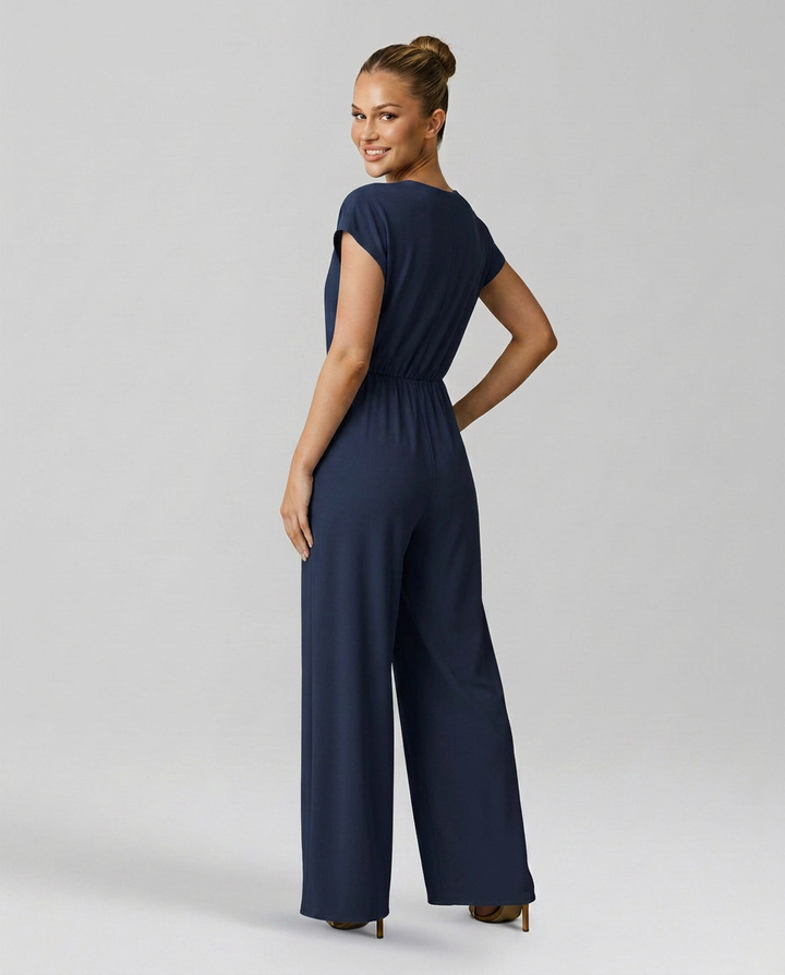 Erna | V-Neck Jumpsuit with Tied Waist