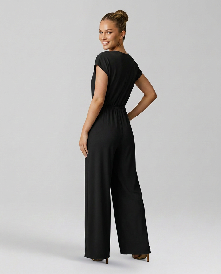Erna | V-Neck Jumpsuit with Tied Waist