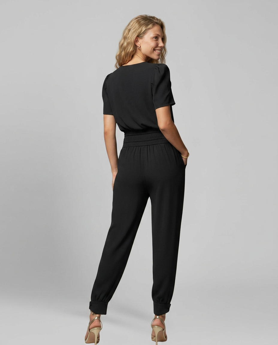 Erma | V-Neck Jumpsuit with Elastic Waist