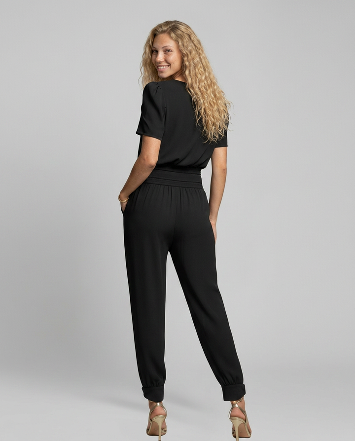 Erma | V-Neck Jumpsuit with Elastic Waist