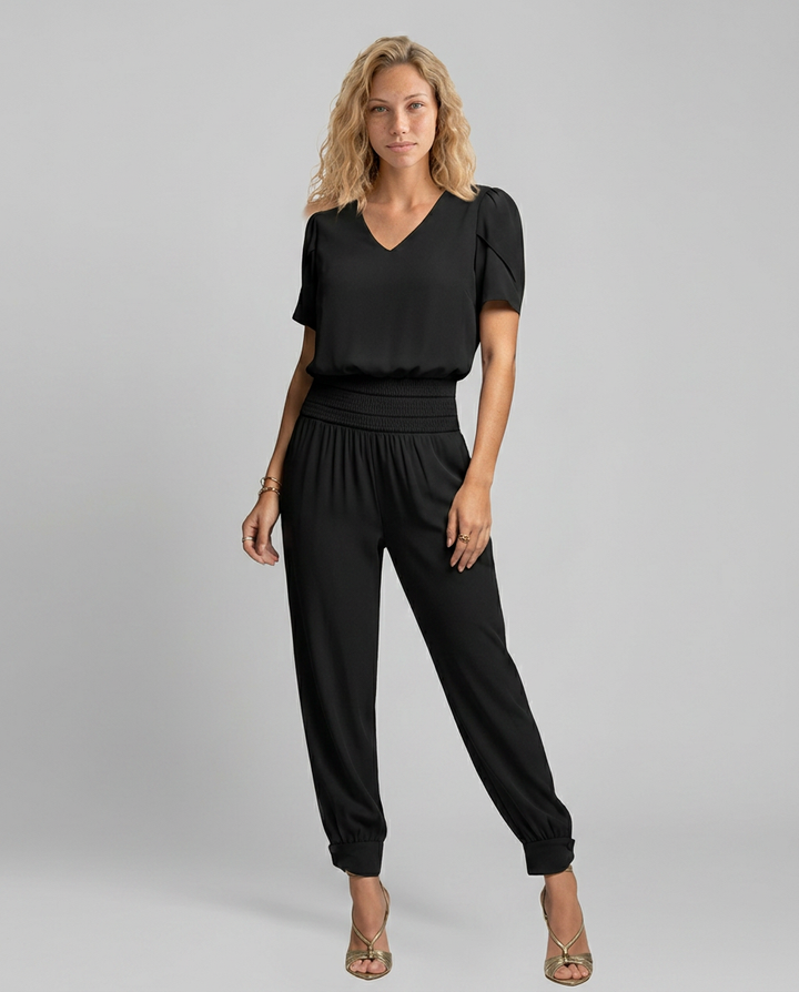 Erma | V-Neck Jumpsuit with Elastic Waist