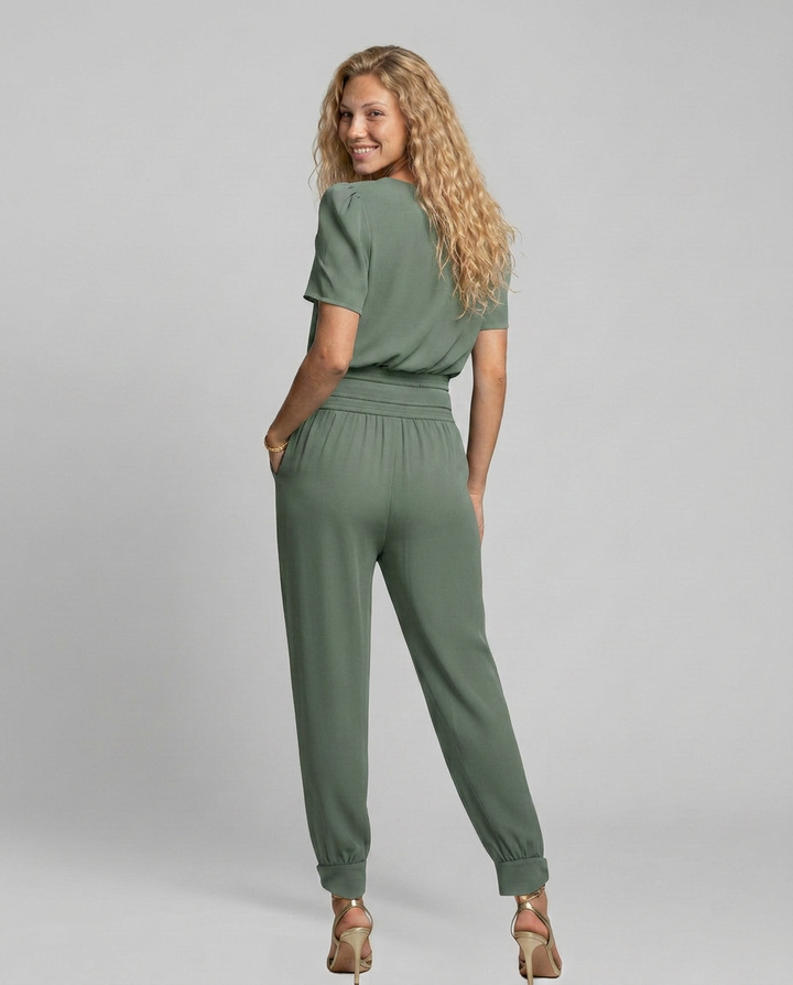 Erma | V-Neck Jumpsuit with Elastic Waist