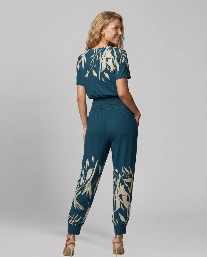 Erma | V-Neck Jumpsuit with Elastic Waist