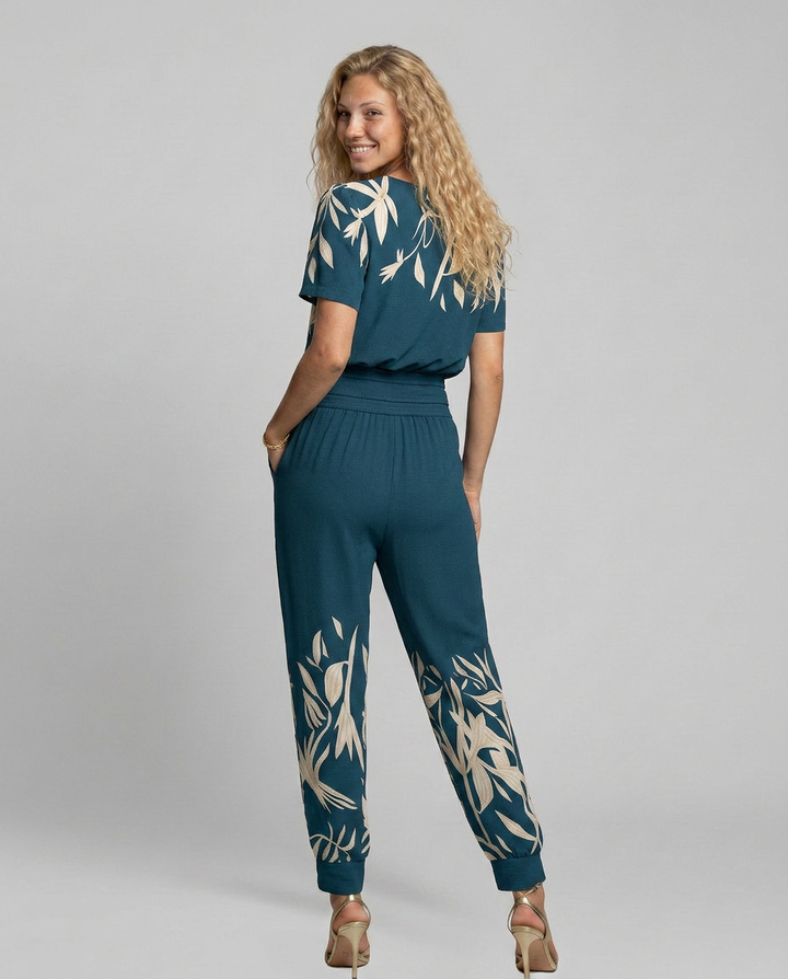 Erma | V-Neck Jumpsuit with Elastic Waist