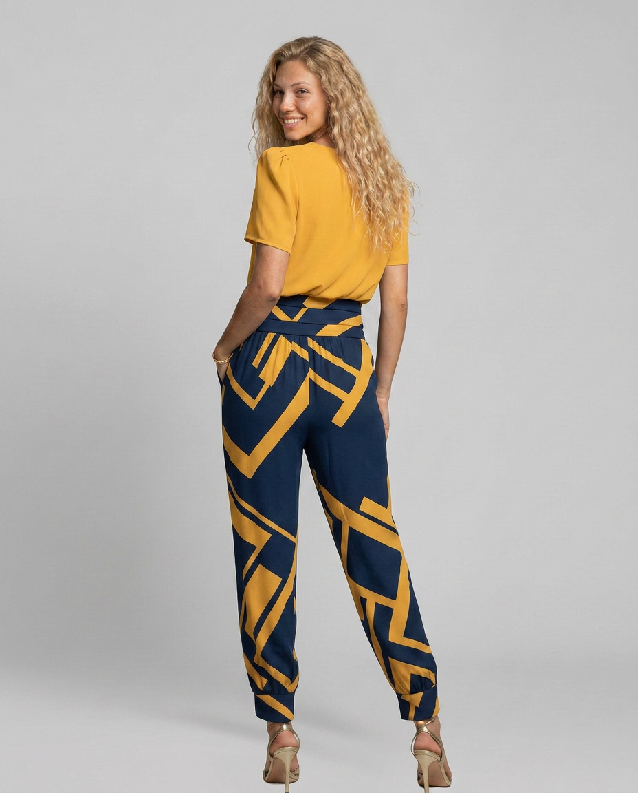 Erma | V-Neck Jumpsuit with Elastic Waist