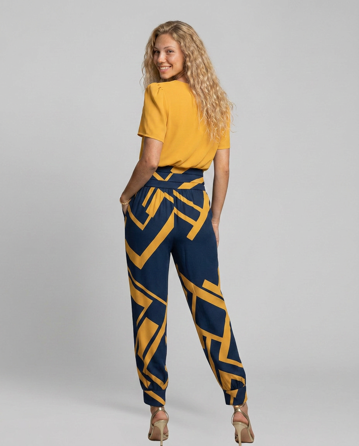 Erma | V-Neck Jumpsuit with Elastic Waist