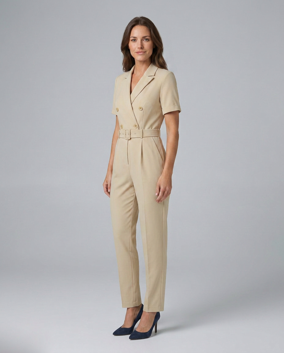 Carly | Tailored Jumpsuit with Waist Belt