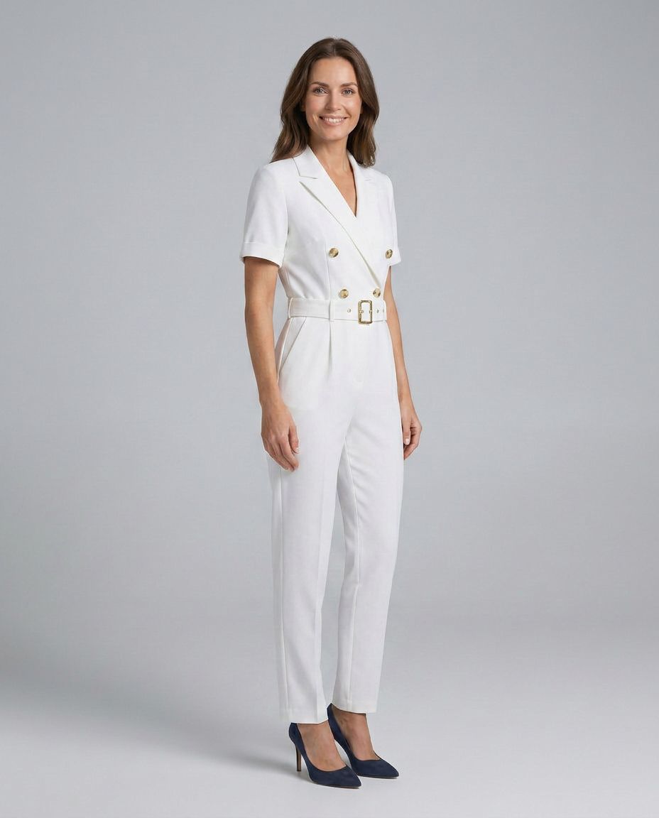 Carly | Tailored Jumpsuit with Waist Belt