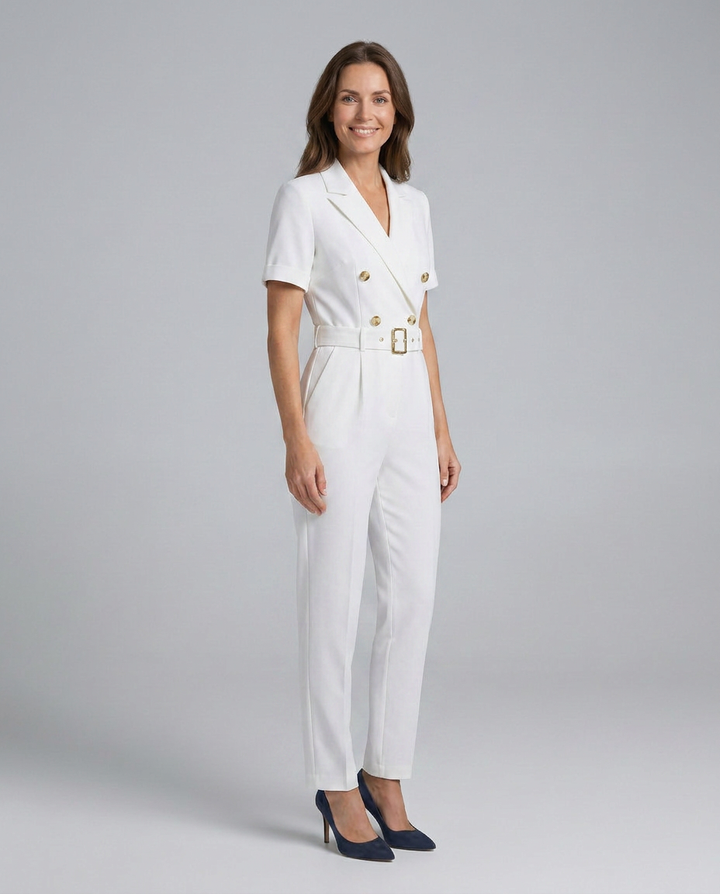 Carly | Tailored Jumpsuit with Waist Belt