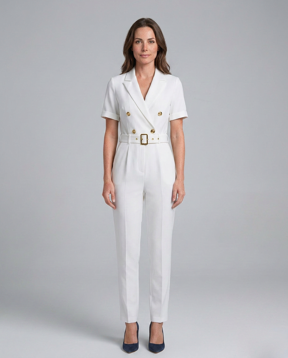 Carly | Tailored Jumpsuit with Waist Belt
