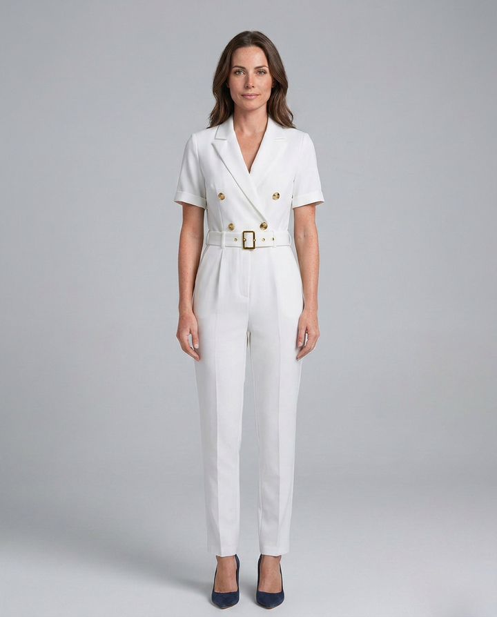 Carly | Tailored Jumpsuit with Waist Belt
